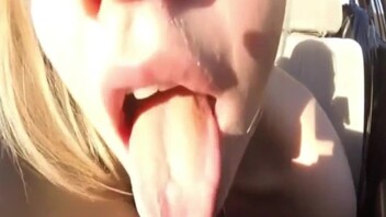 352px x 198px - Reckless Young Hippie Blowjob While Driving