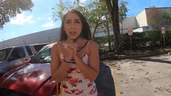Fresh Latina gets fucked in the car